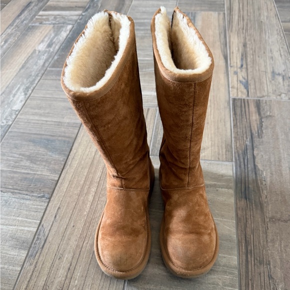 UGG 5119 Knightsbridge Back Zipper Camel Lined Winter Boots Women's 8 - Picture 2 of 10